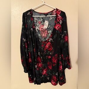 Torrid floral print blouse 2x